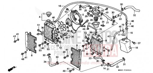 RADIATEUR XRV650J de 1988